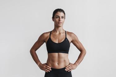 Nobull V-Neck Matte Women's Sports Bras Black | Australia (WC2685)